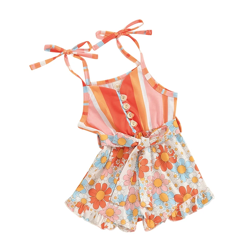 Toddler Meitene Apģērbu Mazulim Vasaras Piedurknēm Jumpsuit Romper Gudrs (Dungriņi) Vasaras Apģērbu 1-5T0