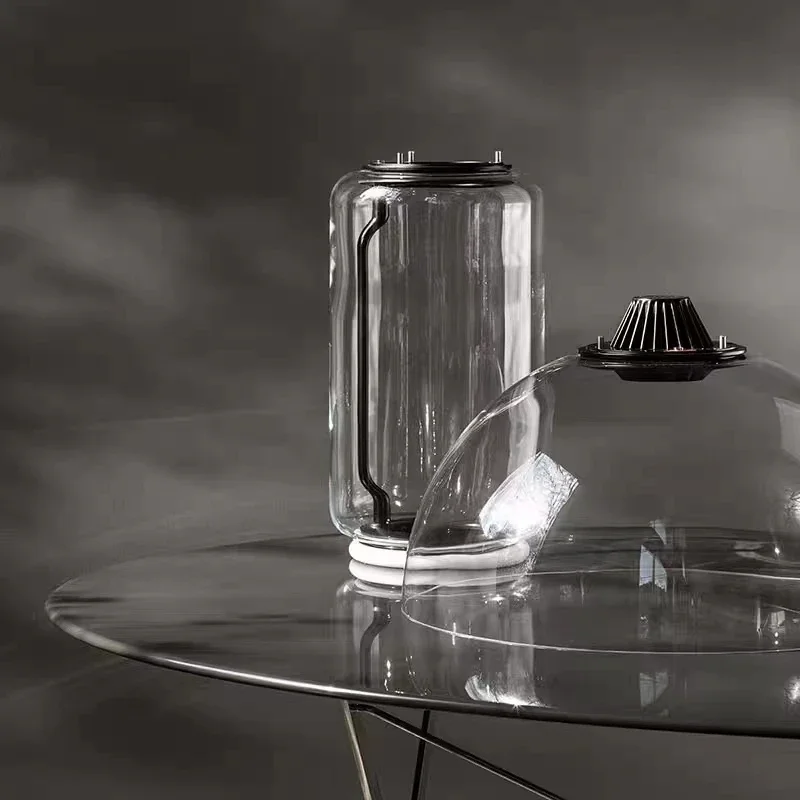 Ziemeļvalstu Radošo Stikla Grīdas Lampas Dzīvojamā Istabā Studiju Guļamistaba Dizainers Bambusa Kopīgu Gaismas Skaidrs Vertikālām Led Galda Lampas5
